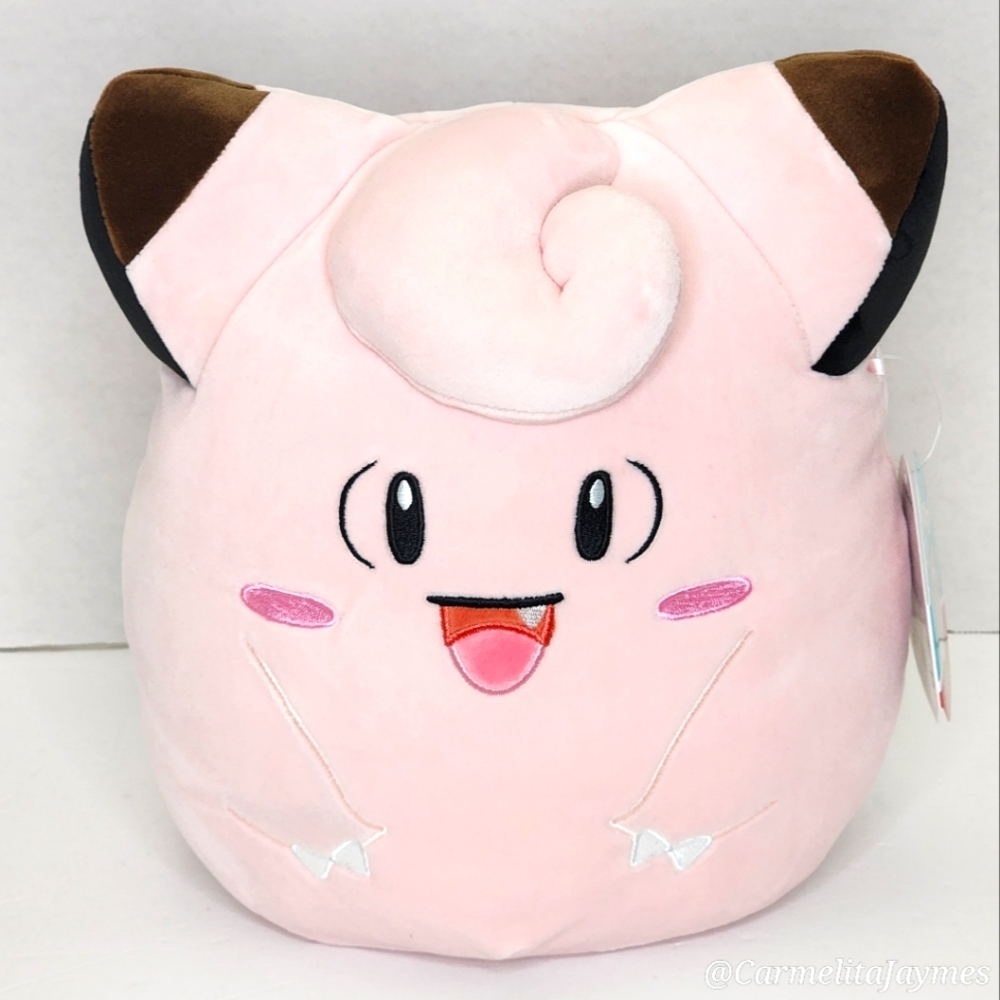 CLEFAIRY 🧚‍♀️ 10" Pink Clefairy Pokémon  Fiary Type Character Squishmallow NWT